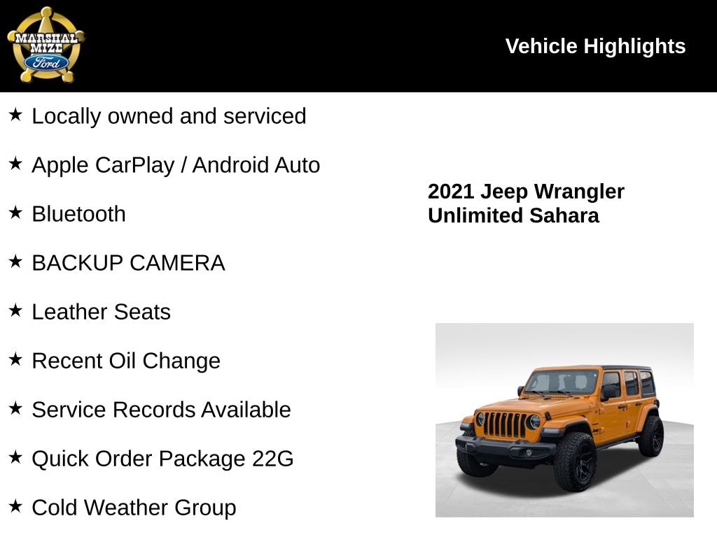 Used 2021 Jeep Wrangler Unlimited Sahara SUV