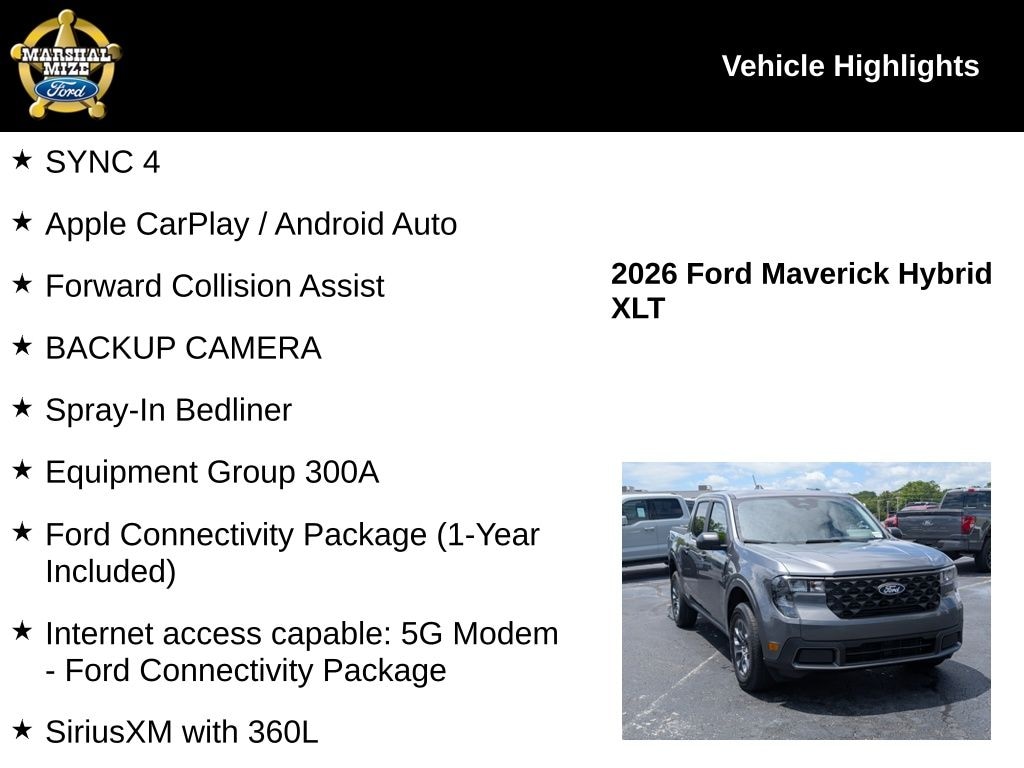 New 2026 Ford Maverick XLT Truck