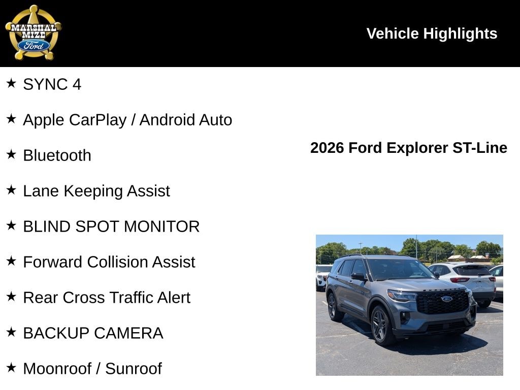 New 2026 Ford Explorer ST-Line SUV