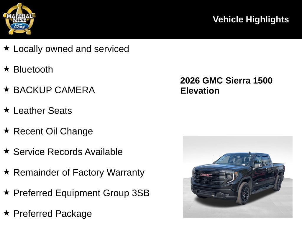 Certified 2026 GMC Sierra 1500 Elevation Truck