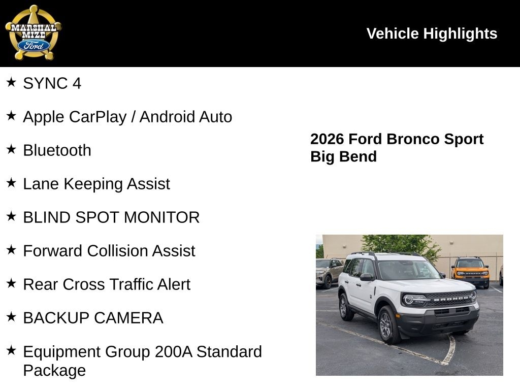 New 2026 Ford Bronco Sport Big Bend SUV
