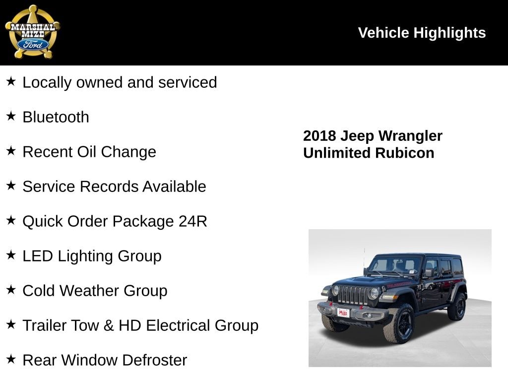 Used 2018 Jeep Wrangler Unlimited Rubicon SUV