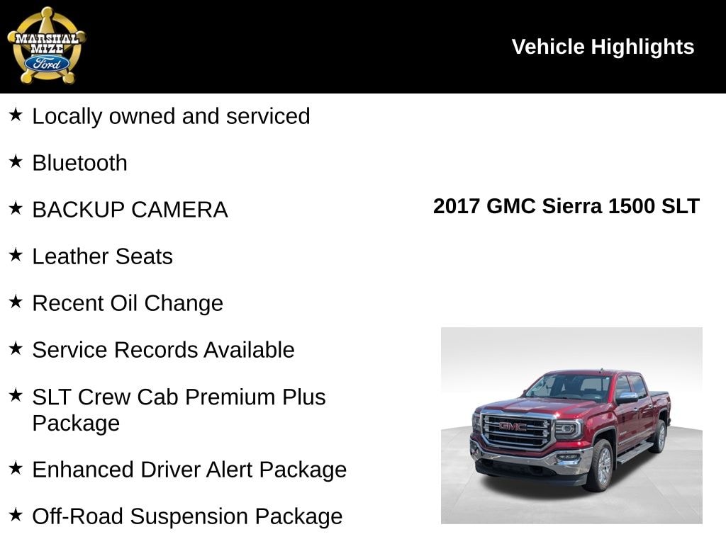 Used 2017 GMC Sierra 1500 SLT Truck