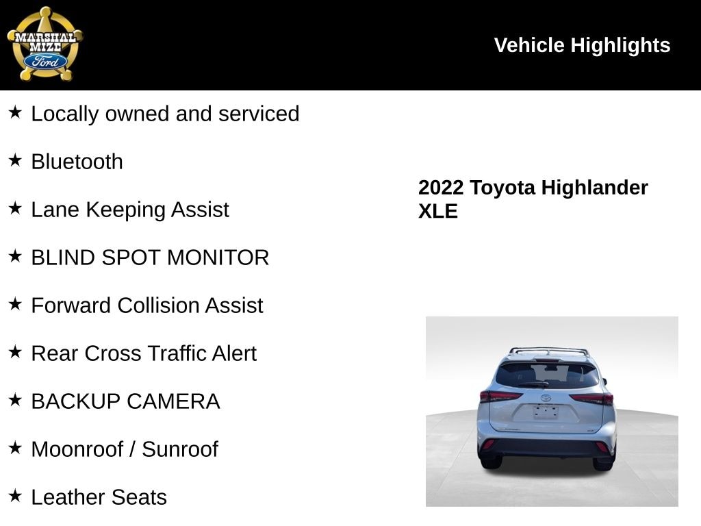 Used 2022 Toyota Highlander XLE SUV