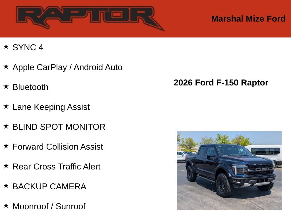 New 2026 Ford F-150 Raptor Truck