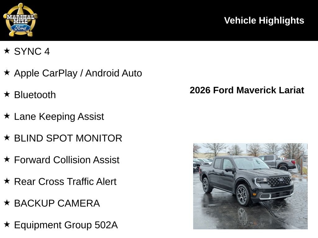 New 2026 Ford Maverick Lariat Truck