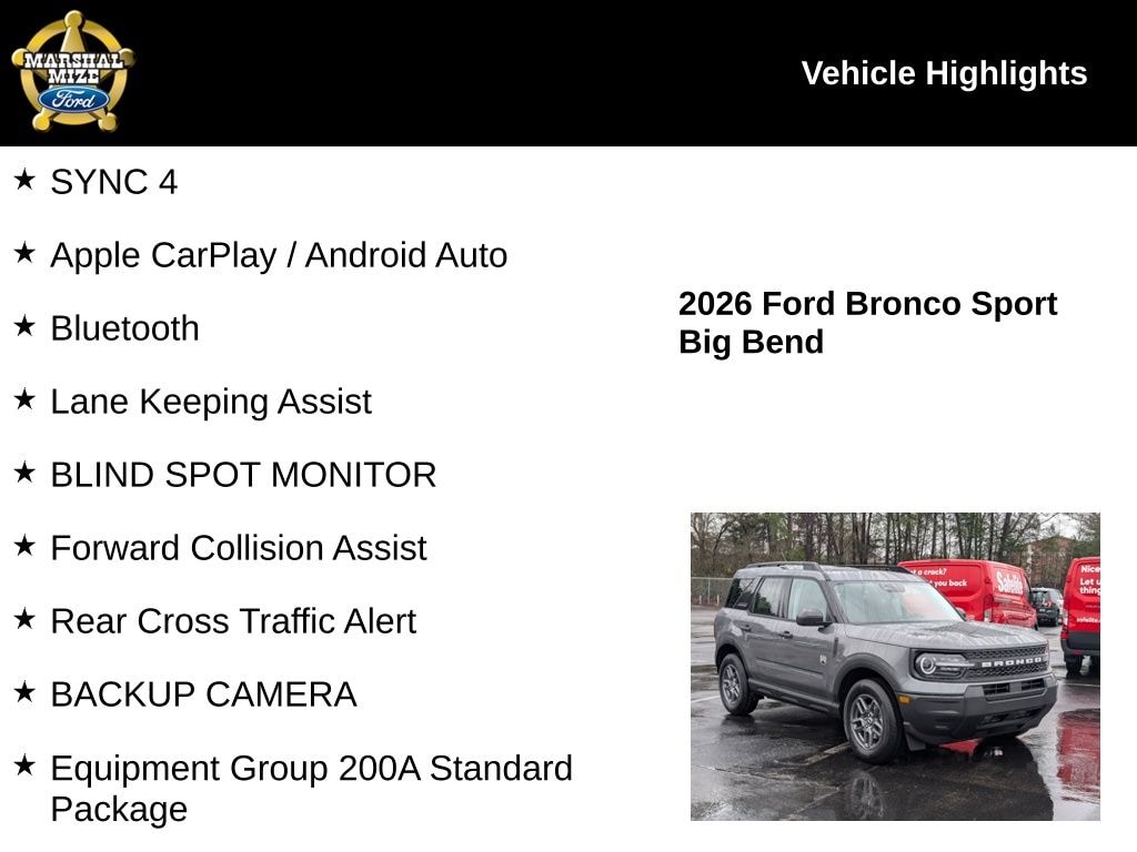 New 2026 Ford Bronco Sport Big Bend SUV