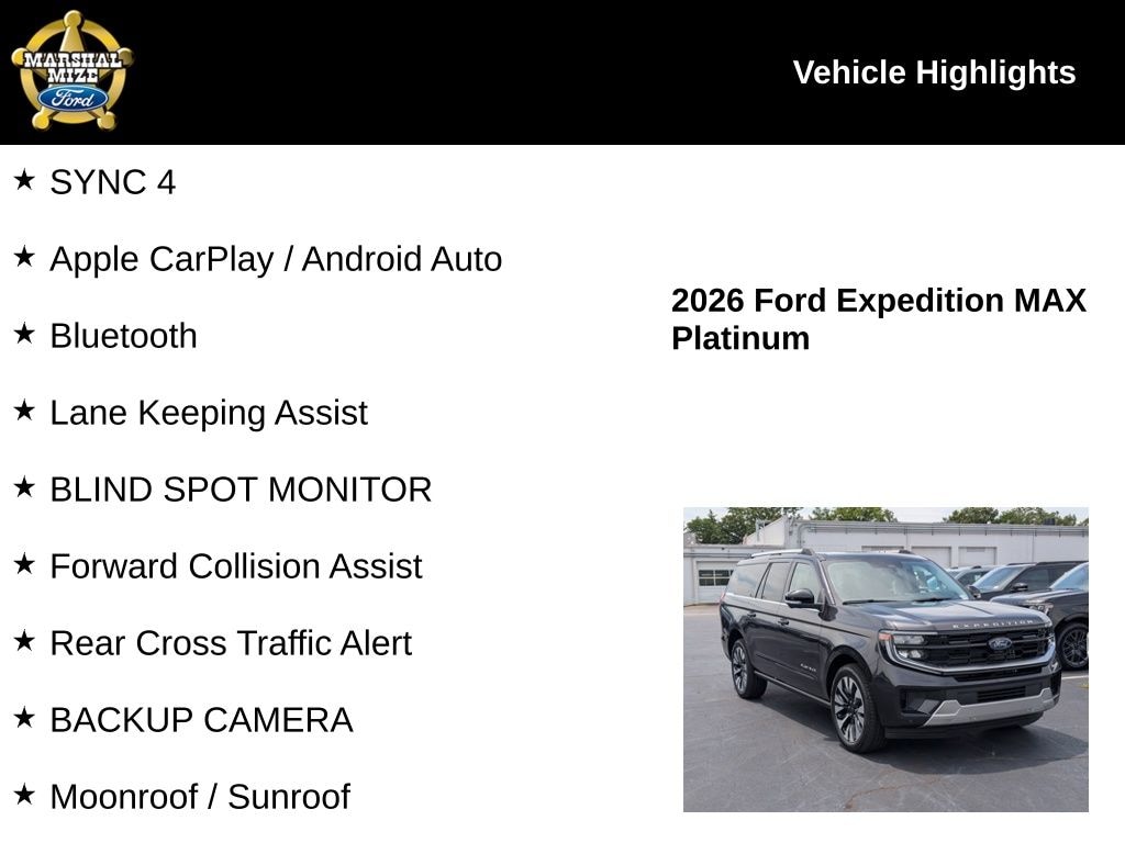 New 2026 Ford Expedition Max Platinum SUV