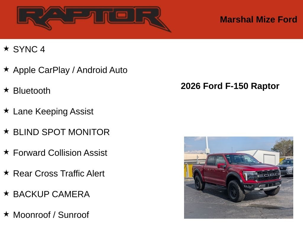 New 2026 Ford F-150 Raptor Truck
