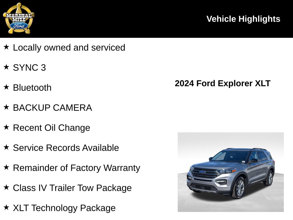 Certified 2024 Ford Explorer XLT SUV