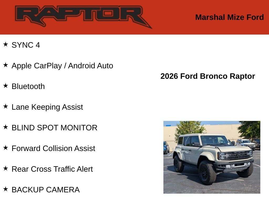 New 2026 Ford Bronco Raptor SUV