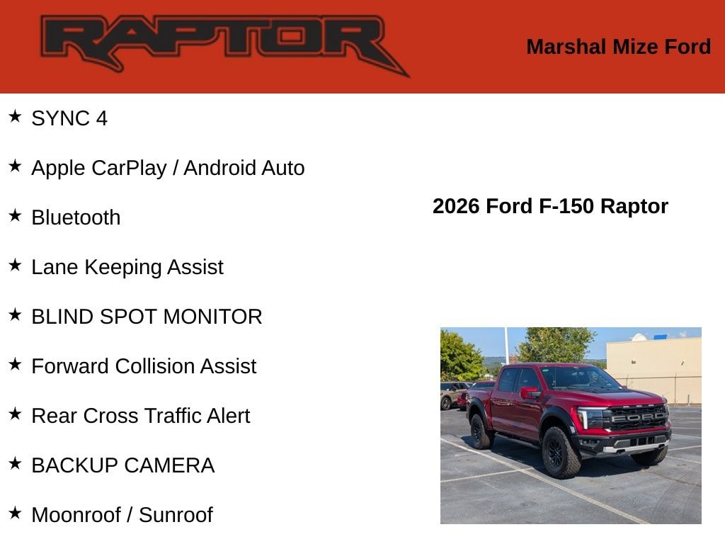 New 2026 Ford F-150 Raptor Truck