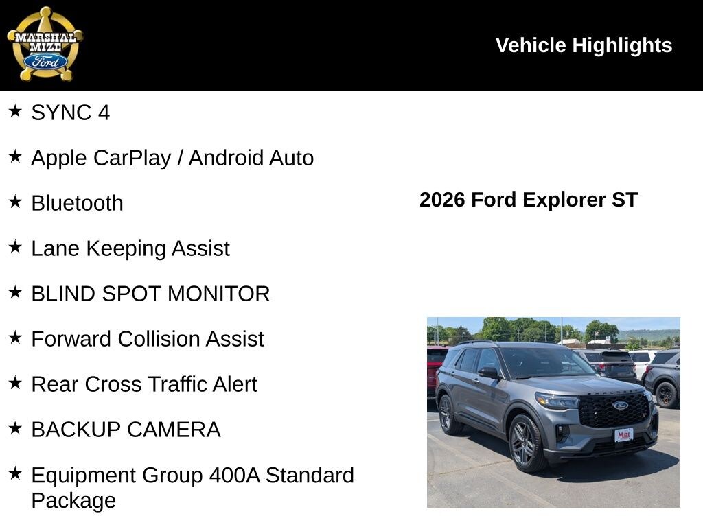 New 2026 Ford Explorer ST SUV