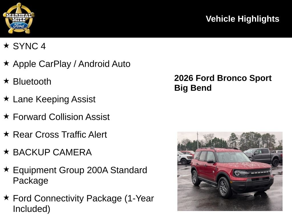New 2026 Ford Bronco Sport Big Bend SUV