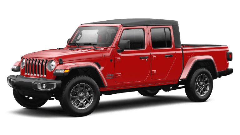 2021 Jeep Gladiator 80th Anniversary in firecracker red exterior