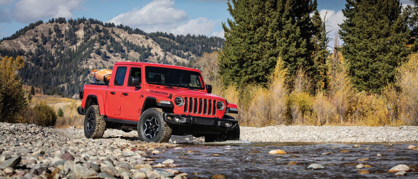 2020 Jeep Gladiator driving through water