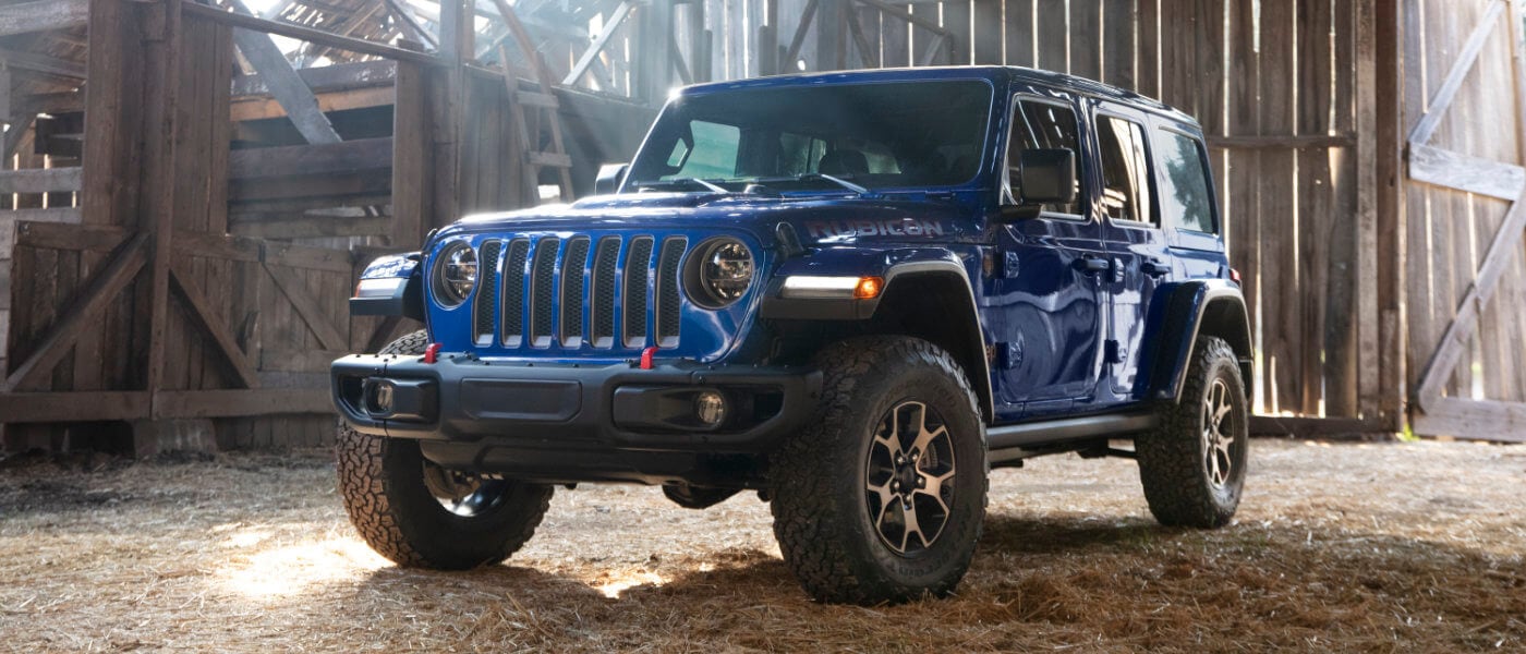 2021 Jeep Wrangler exterior parked in a barn