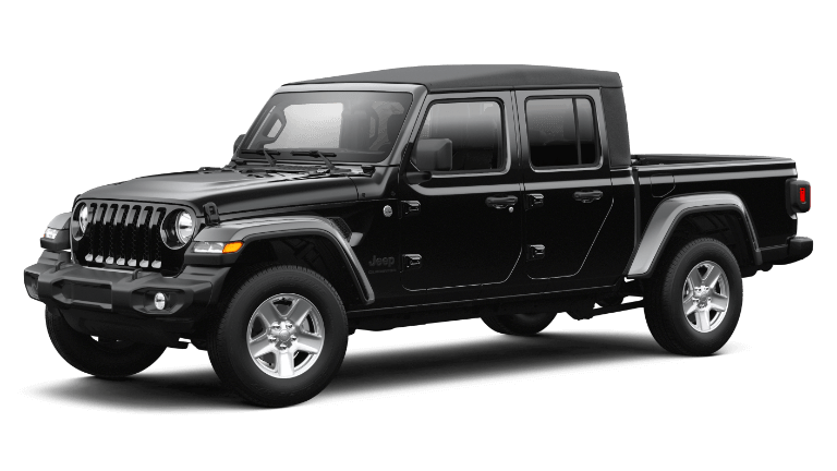 2021 Jeep Gladiator Sport S in black clear exterior