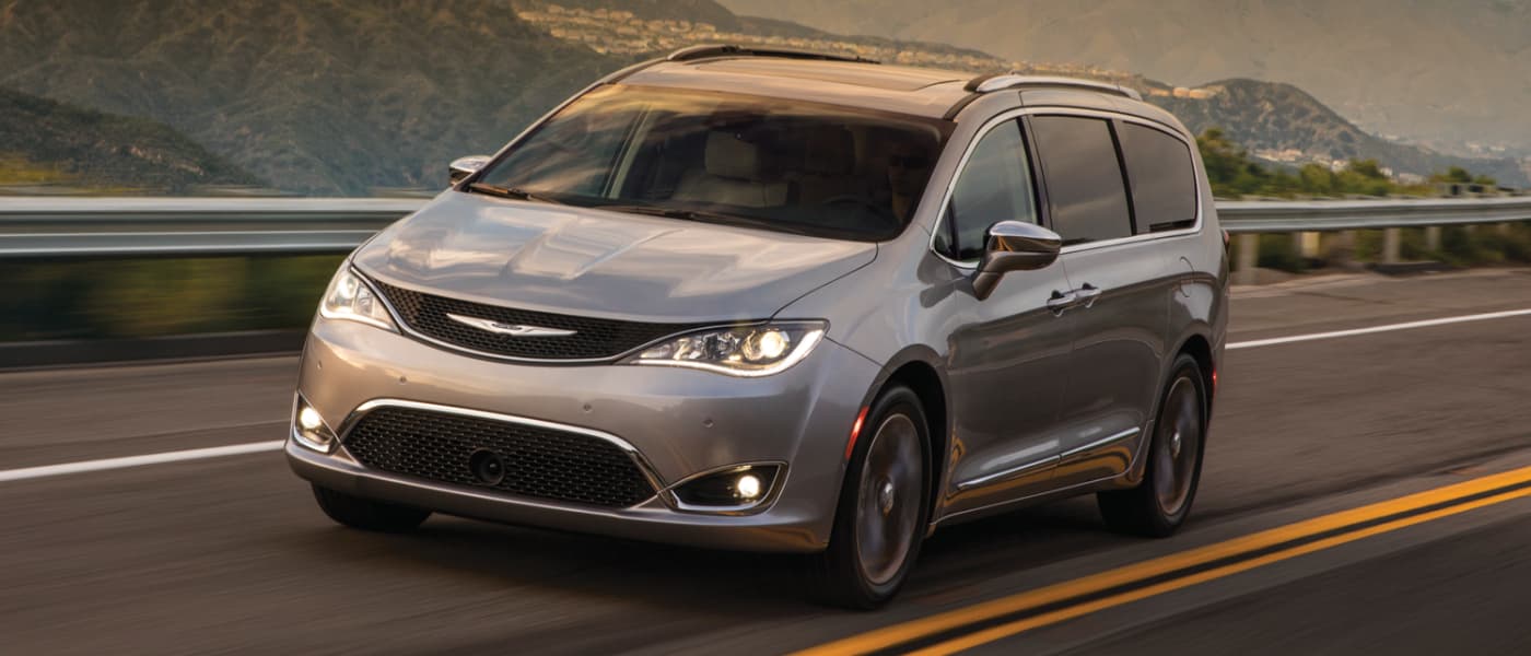 New Chrysler Pacifica driving on highway