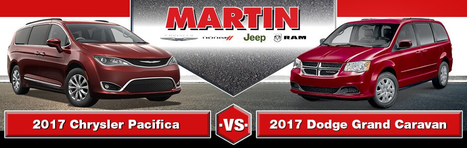 2017 Chrysler Pacifica vs. 2017 Dodge Grand Caravan in Union Grove, WI