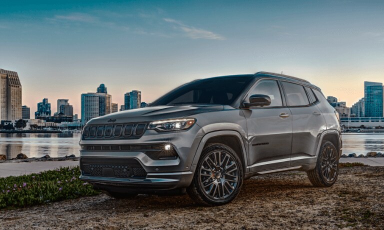 2022 Jeep Compass Exterior driving by a skyline