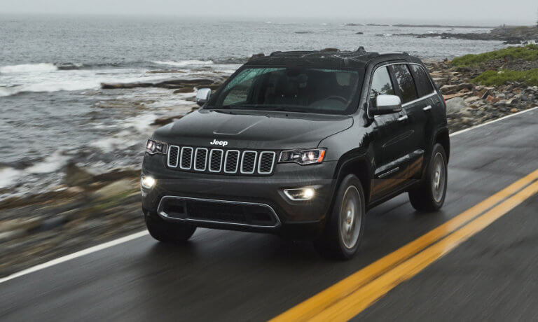 2022 Jeep Grand Cherkoee WK exterior driving on a coastal highway