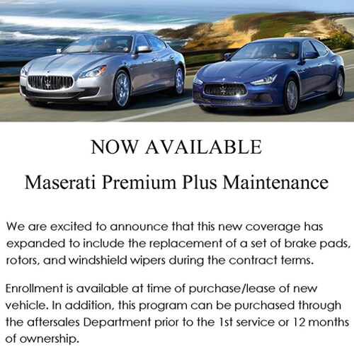 Maserati Premium Plus Maintenance near San Francisco, CA