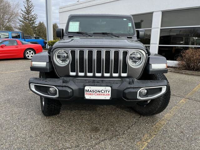 Used 2020 Jeep Wrangler Unlimited Sahara with VIN 1C4HJXEN7LW120392 for sale in Mason City, IA