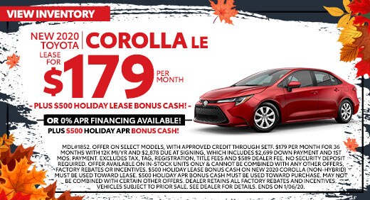 NEW 2020 TOYOTA COROLLA OFFER