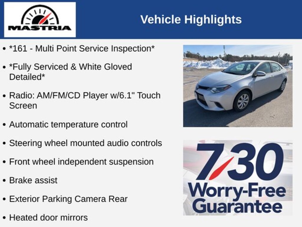 Used 2015 Toyota Corolla LE Sedan