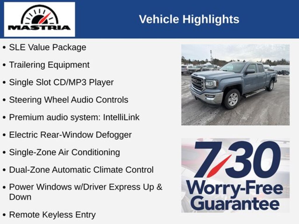 Used 2016 GMC Sierra 1500 SLE Truck Double Cab