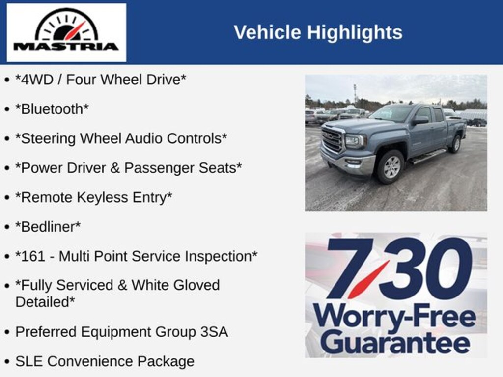 Used 2016 GMC Sierra 1500 SLE Truck Double Cab