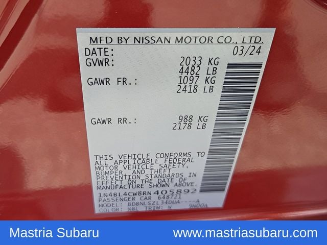 2024 Nissan Altima SR - Photo 8