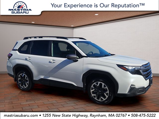 Crystal White Pearl 2025 Subaru Forester Premium Crossover AWD SUV / Crossover All-Wheel Drive Continuously Variable Transmission