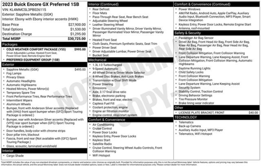 Used 2023 Buick Encore GX Preferred SUV