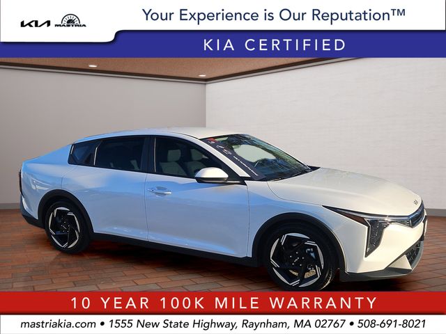 Snow White Pearl 2025 Kia K4 EX FWD Sedan Front-Wheel Drive Continuously Variable Transmission