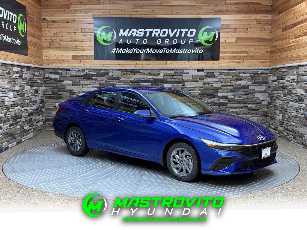 New 2026 Hyundai Elantra Hybrid Blue Sedan