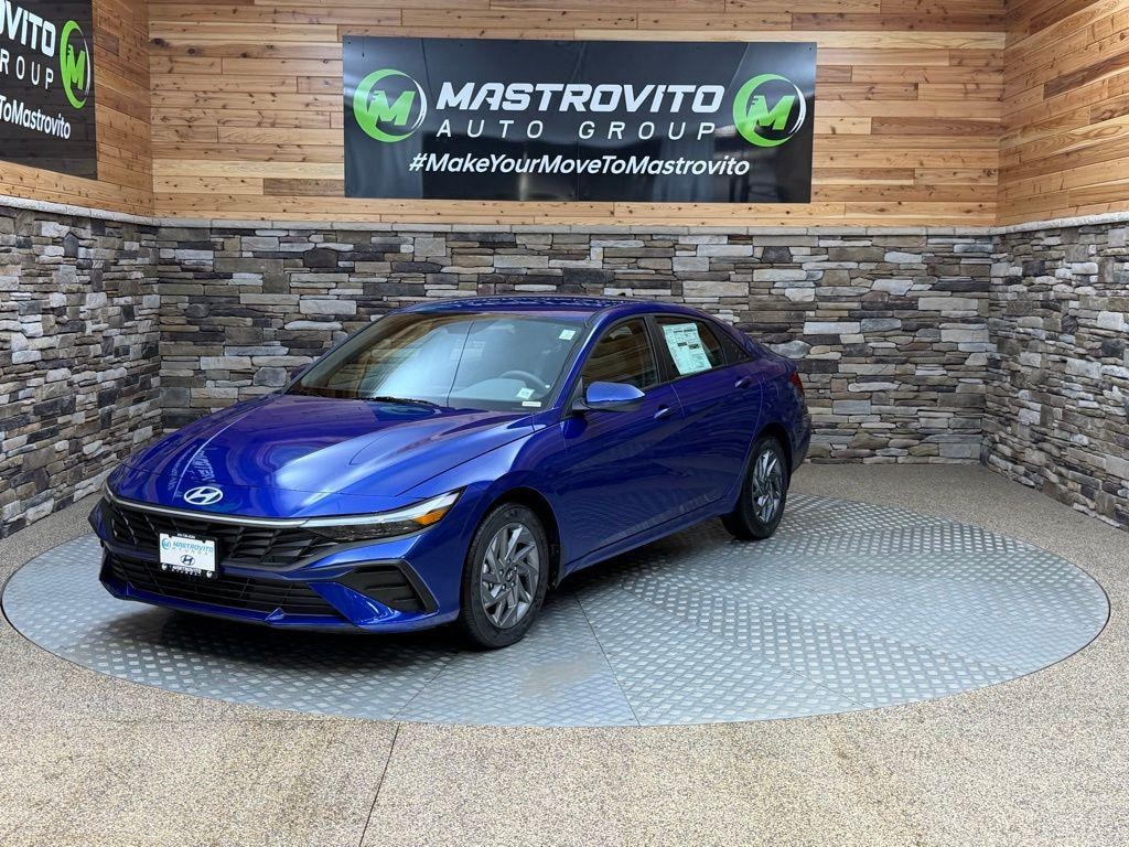New 2026 Hyundai Elantra Hybrid Blue Sedan