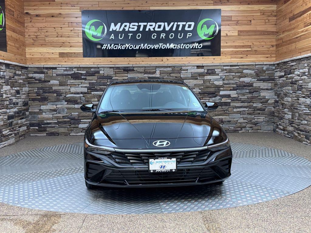 New 2026 Hyundai Elantra Hybrid Blue Sedan