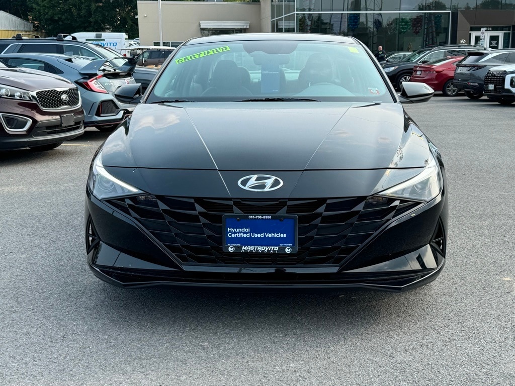 Certified 2023 Hyundai Elantra SEL with VIN KMHLM4AG0PU393016 for sale in New York Mills, NY