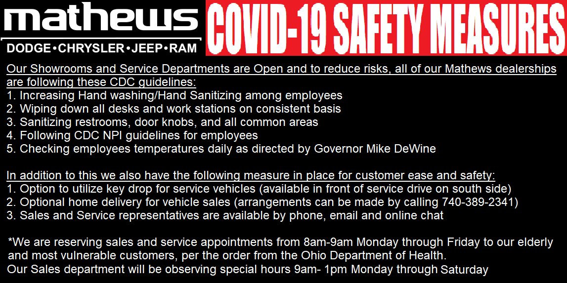 Mathews Dodge Chrysler Jeep New & Used Car Dealer Marion, OH