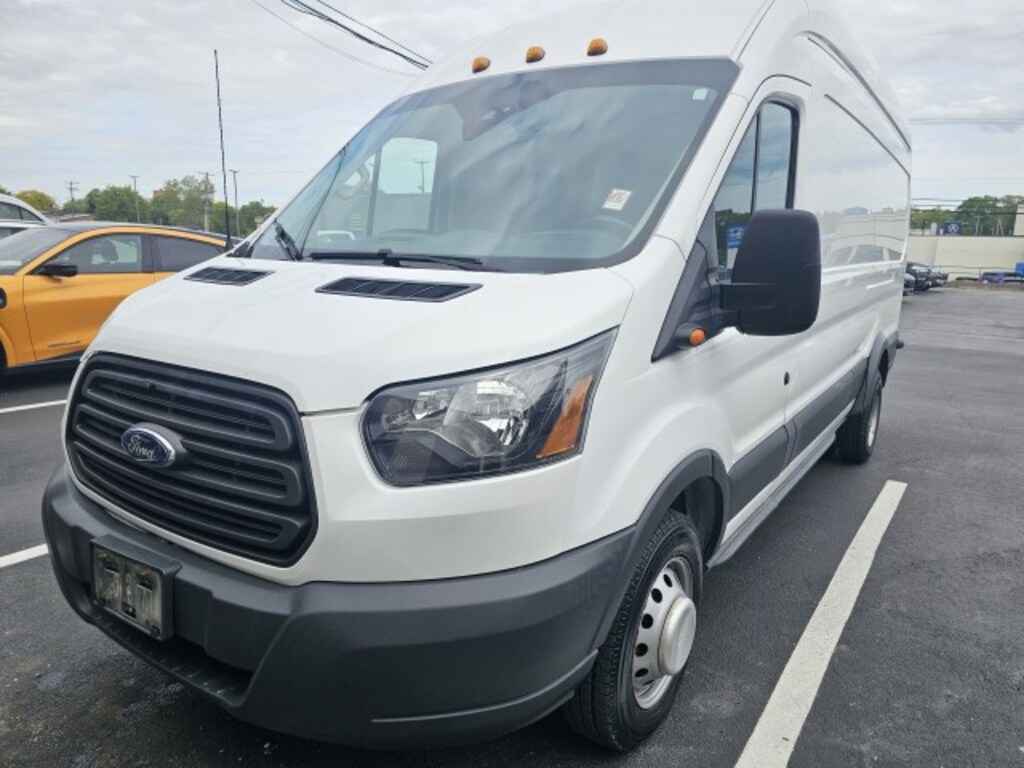 Used 2017 Ford Transit-350 w/Sliding Pass-Side Cargo-Door & 10,360 lb. GVWR Van High Roof HD Extended-Length Cargo Van