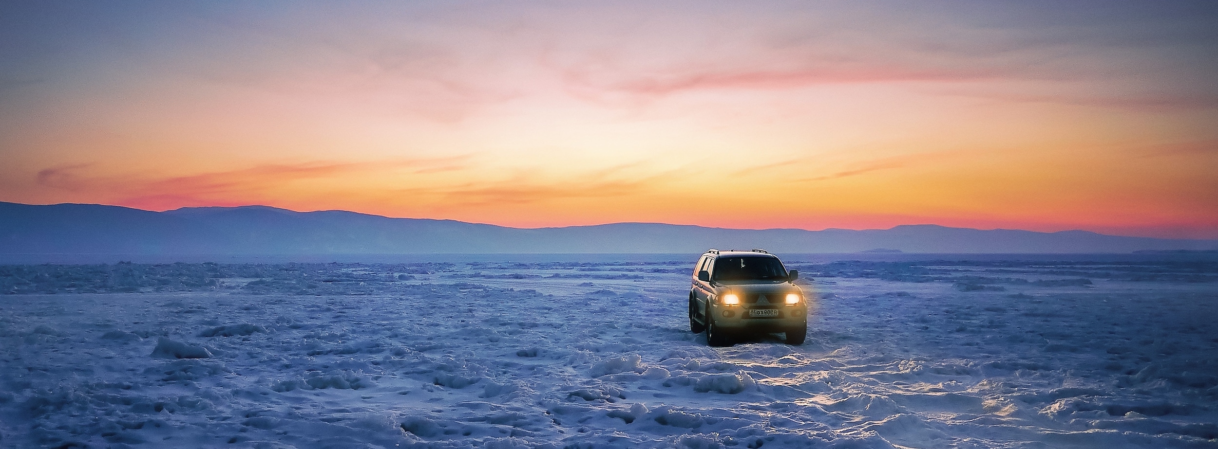 4x4 truck off-roading in the snow 4x4 truck off-roading in the snow