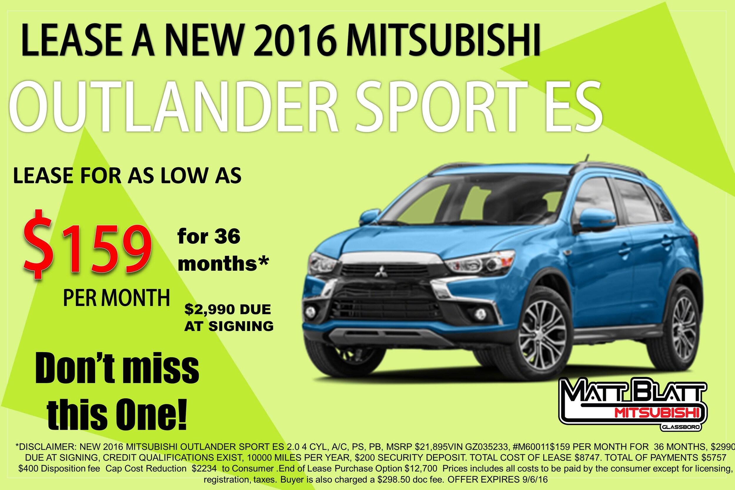 Matt Blatt Mitsubishi