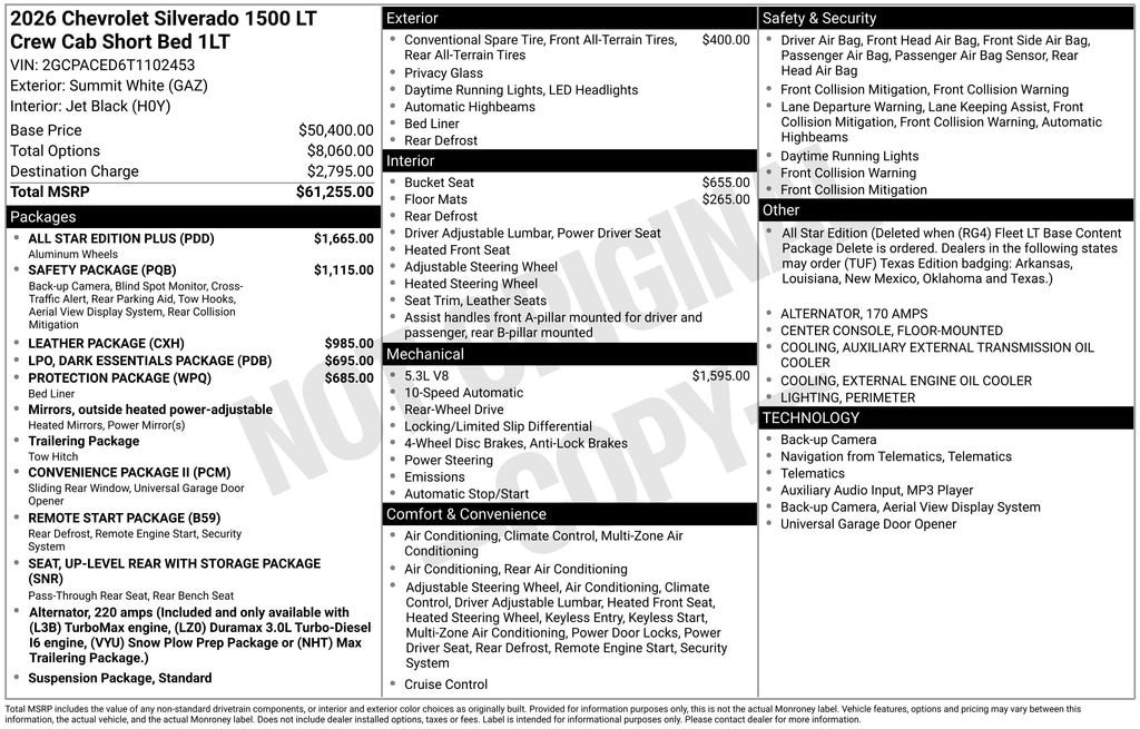 New 2026 Chevrolet Silverado 1500 LT Truck