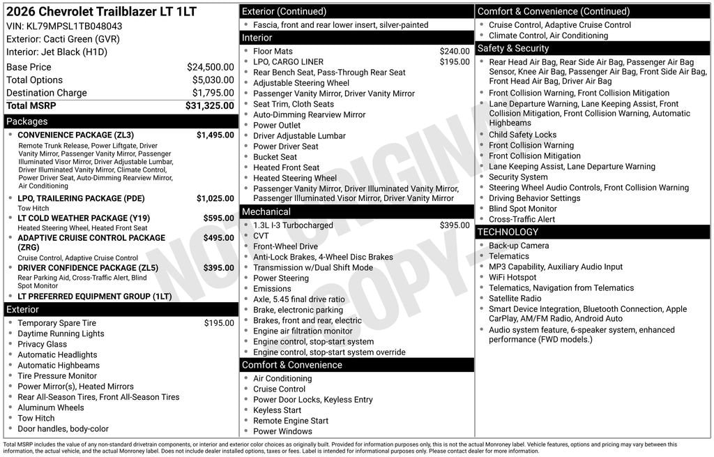 2026 Chevrolet Trailblazer