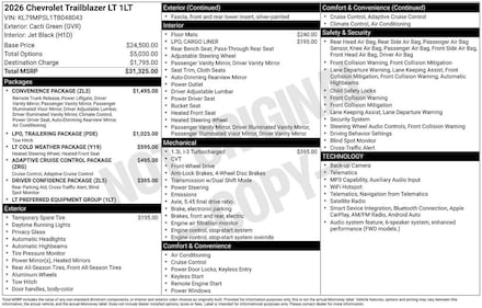 2026 Chevrolet Trailblazer LT SUV