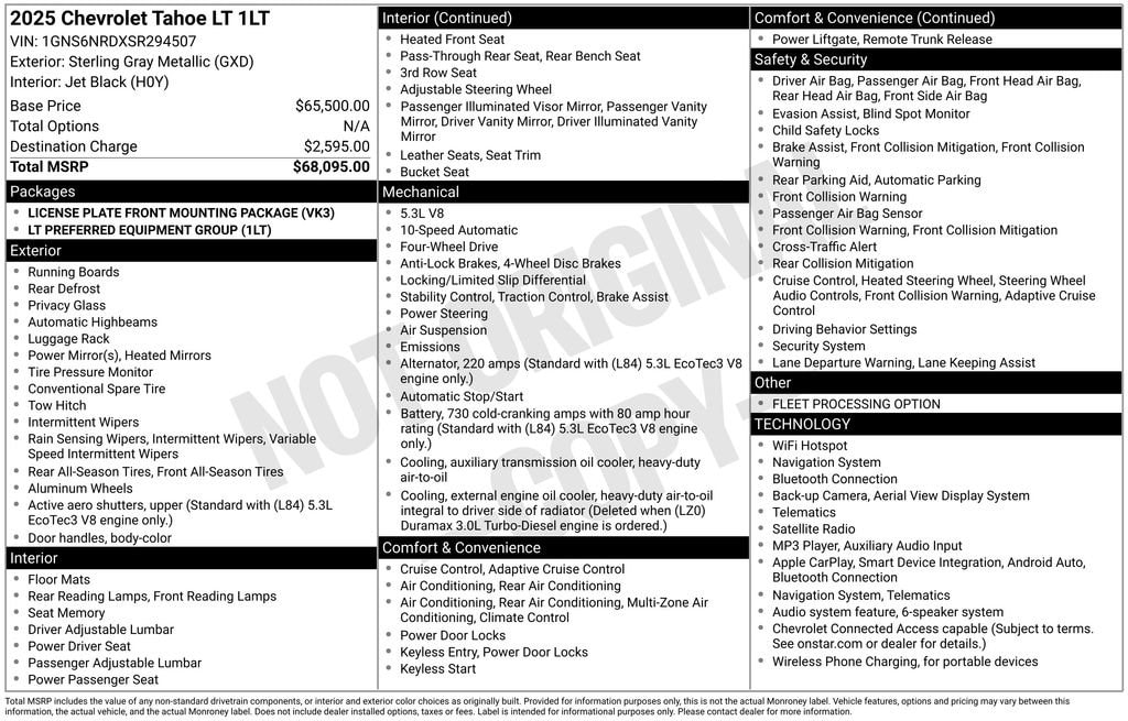 Used 2025 Chevrolet Tahoe LT SUV