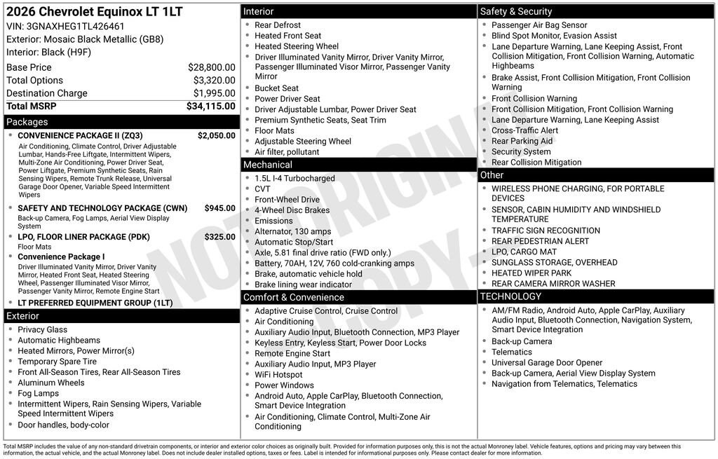 New 2026 Chevrolet Equinox LT SUV