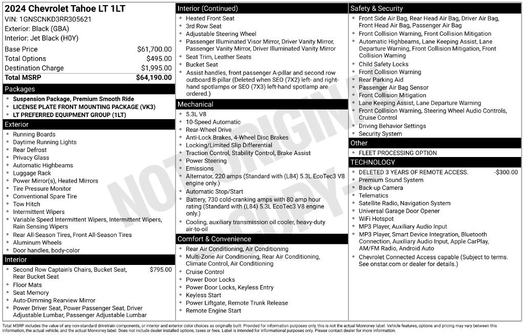 Used 2024 Chevrolet Tahoe LT SUV